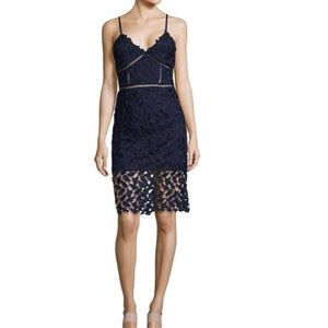 Sexy navy blue cocktail dress